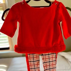 JANIE and JACK BABY PANT SET(18-24MTHS) coral